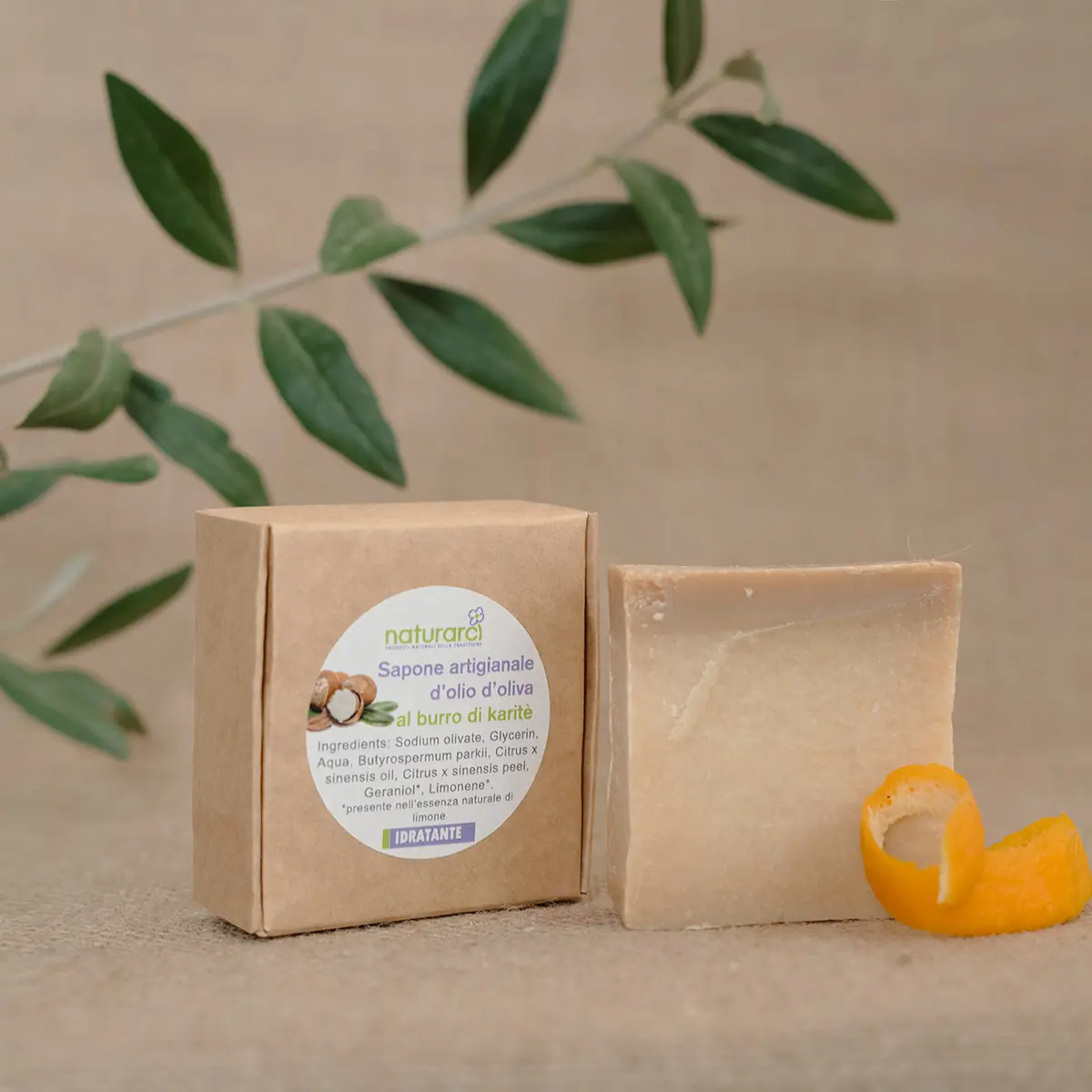 Sapone d'olio d'oliva al burro di Karitè bio