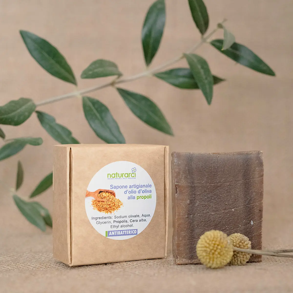 Sapone d'olio d'oliva alla propoli