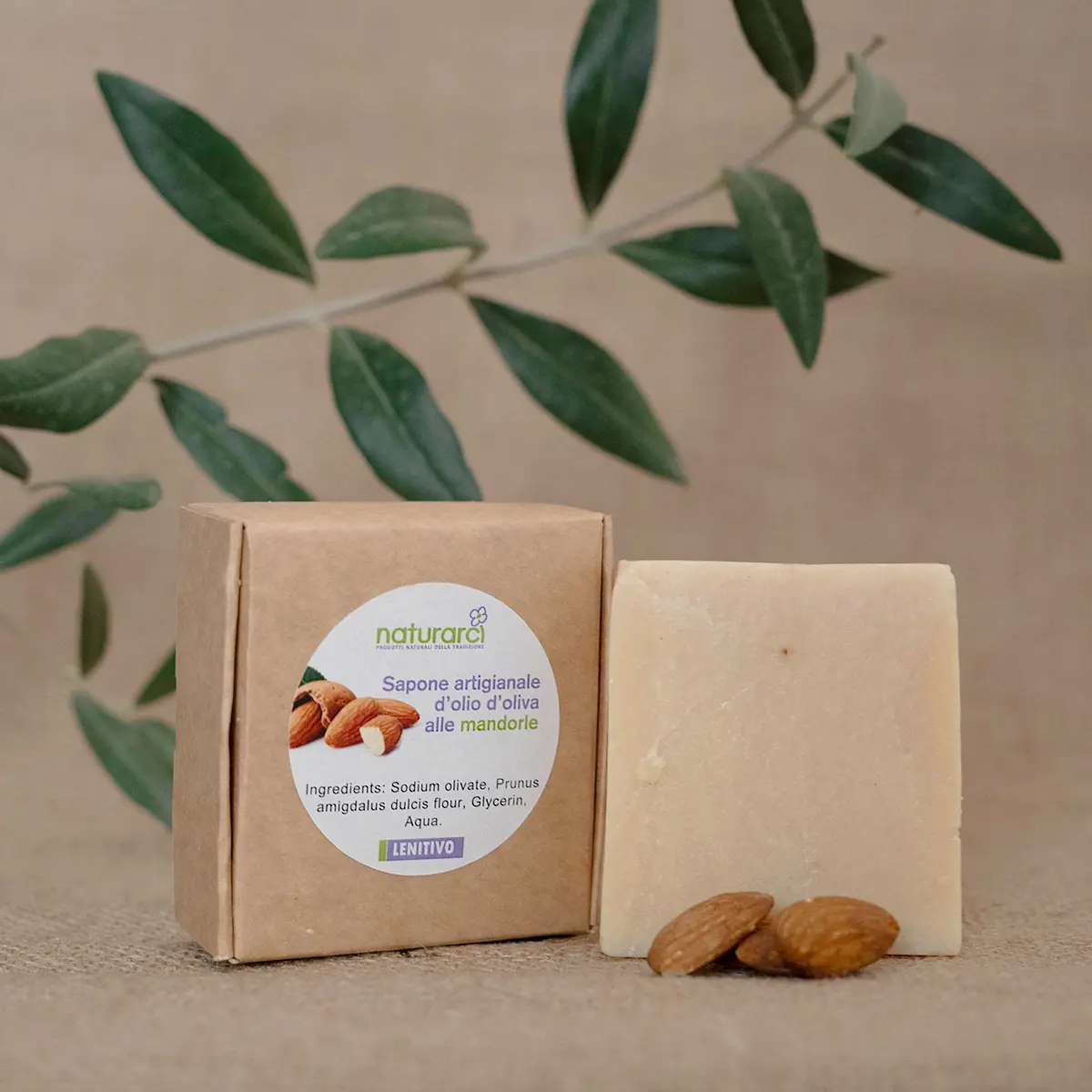 Sapone d'olio d'oliva e mandorle